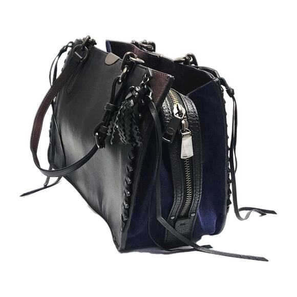 New COACH 37391 Dreamer Tote 36 Colorblock Black Whipstitch Rivets Extra Large - Picture 6 of 11